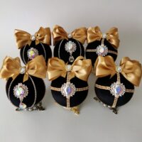 Elegant black Christmas baubles
