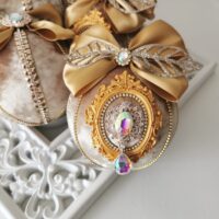 Gold  Christmas baubles