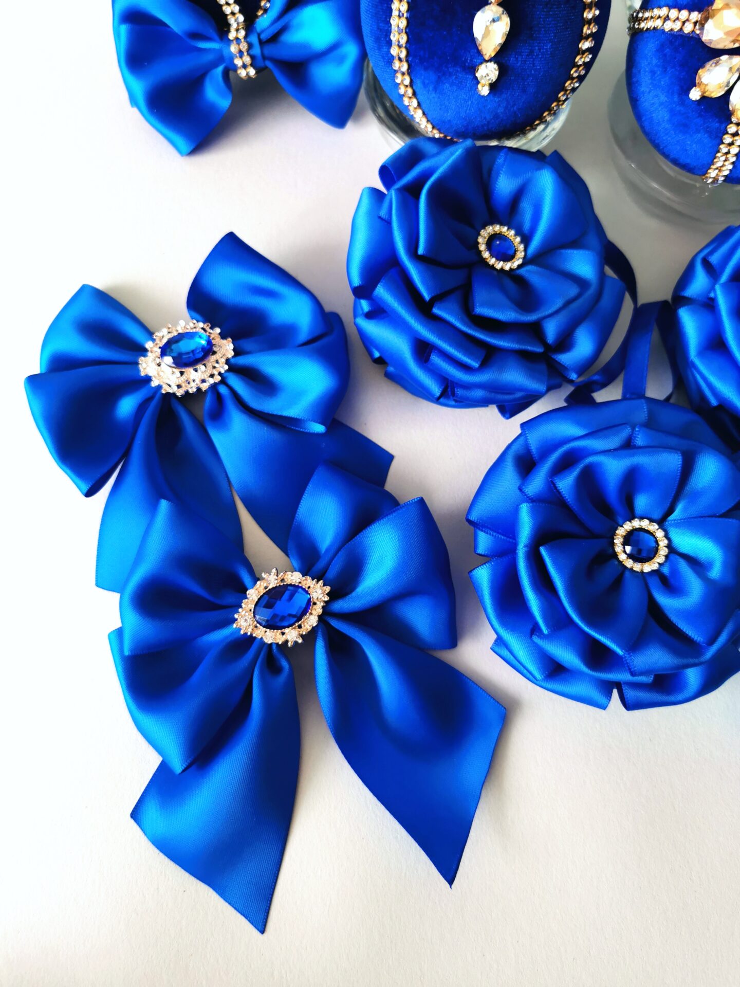 Royal blue Christmas tree ornaments Diartdecor