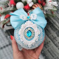 Light blue Vintage Christmas ornaments