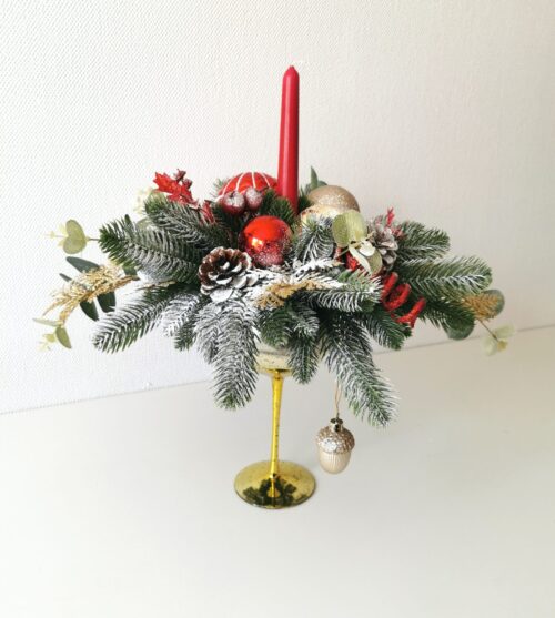 Christmas bouquet with candle - Image 2