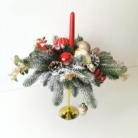 Christmas bouquet with candle