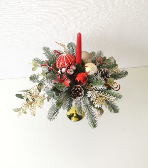 Christmas bouquet with candle - Image 3