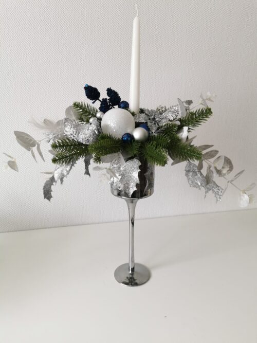 Christmas bouquet with candle