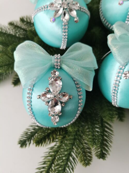 Luxury Christmas ornaments set/mint - Image 2