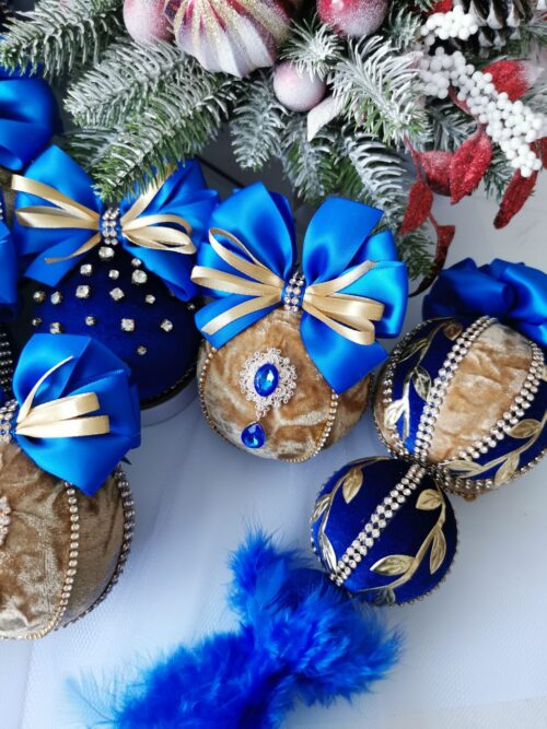 Christmas balls set/Royal blue - Image 11