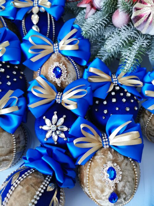 Christmas balls set/Royal blue - Image 8