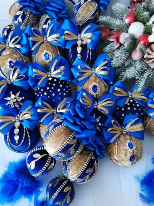 Christmas balls set/Royal blue - Image 9