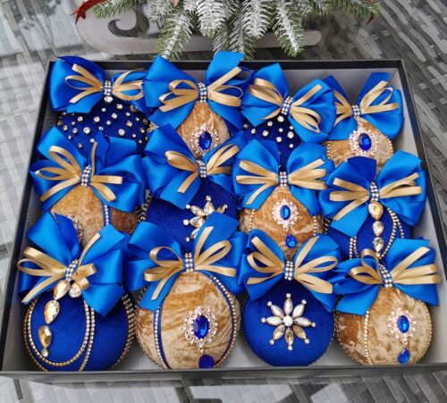 Christmas balls set/Royal blue - Image 10