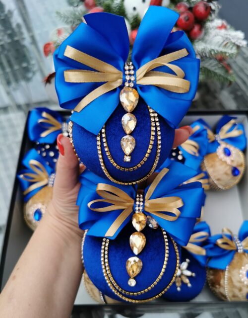 Christmas balls set/Royal blue