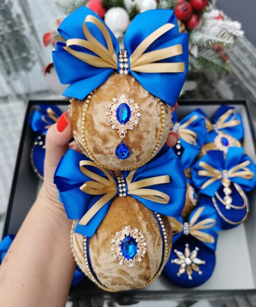 Christmas balls set/Royal blue - Image 6