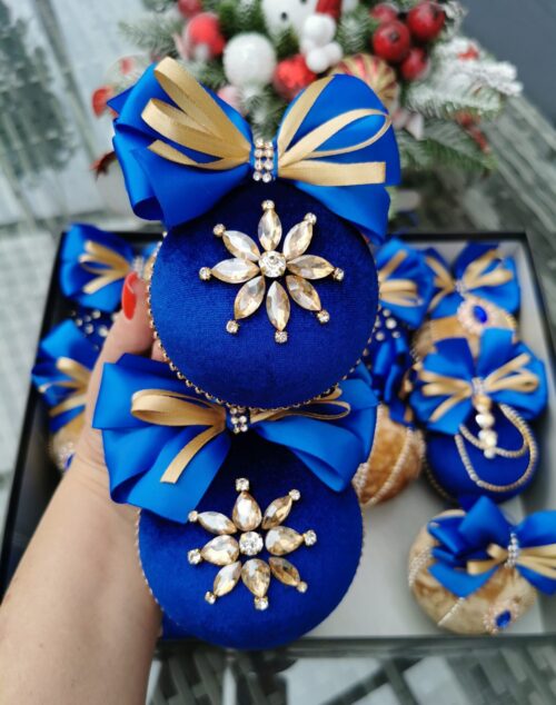Christmas balls set/Royal blue - Image 5