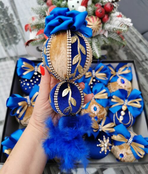 Christmas balls set/Royal blue - Image 4