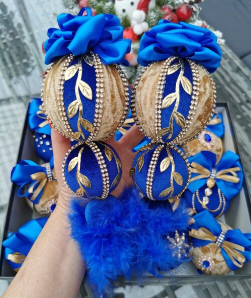 Christmas balls set/Royal blue - Image 7