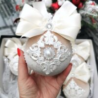 Christmas balls light coffee