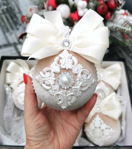 Christmas balls light coffee