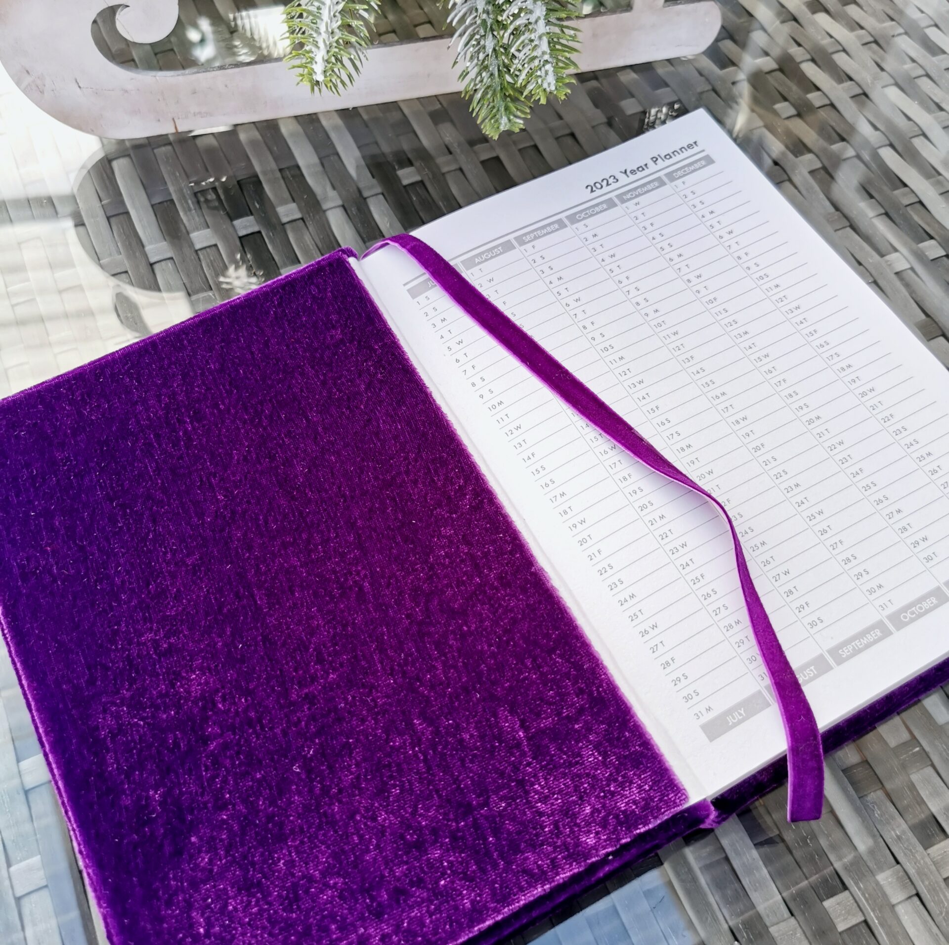 Velvet notebook/diary journal Diartdecor