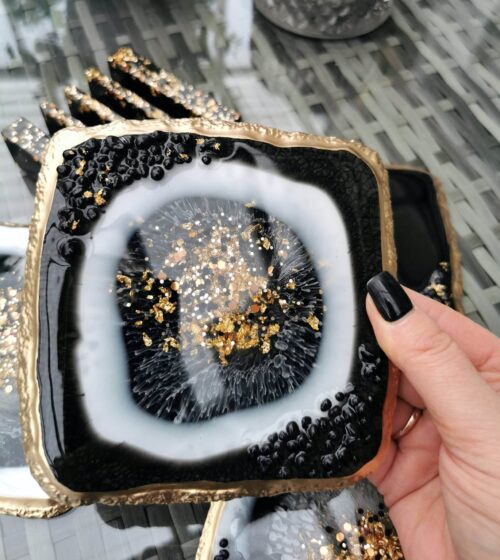 Coasters set with holder - Image 3