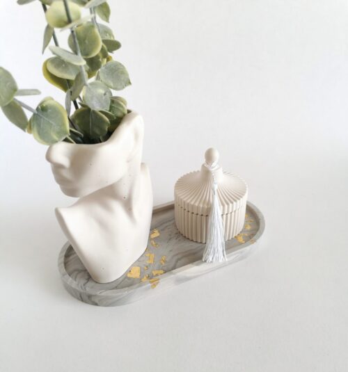 Marble oval tray