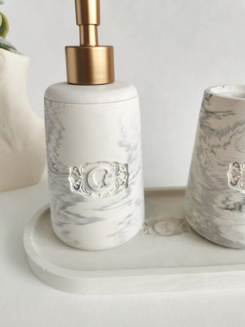 Camellia marble bathroom set - Image 3