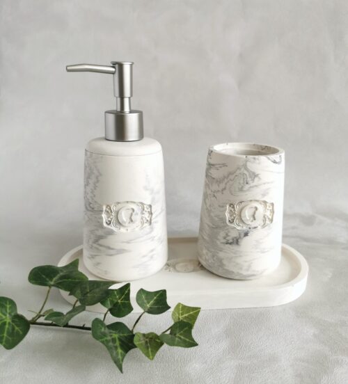 Camellia marble bathroom set - Image 7