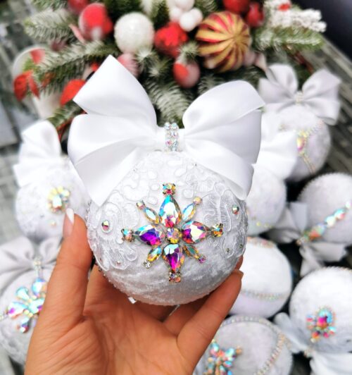 Rhinestone Christmas ornaments - Image 4