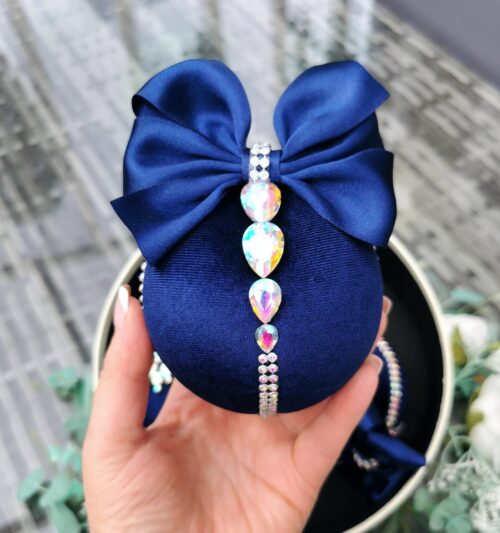 Luxury Christmas rhinestones ornaments- navy blue - Image 12