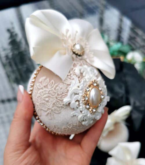 Cream Christmas ornament - Image 5