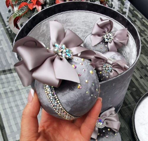 Silver Christmas ornaments set - Image 6