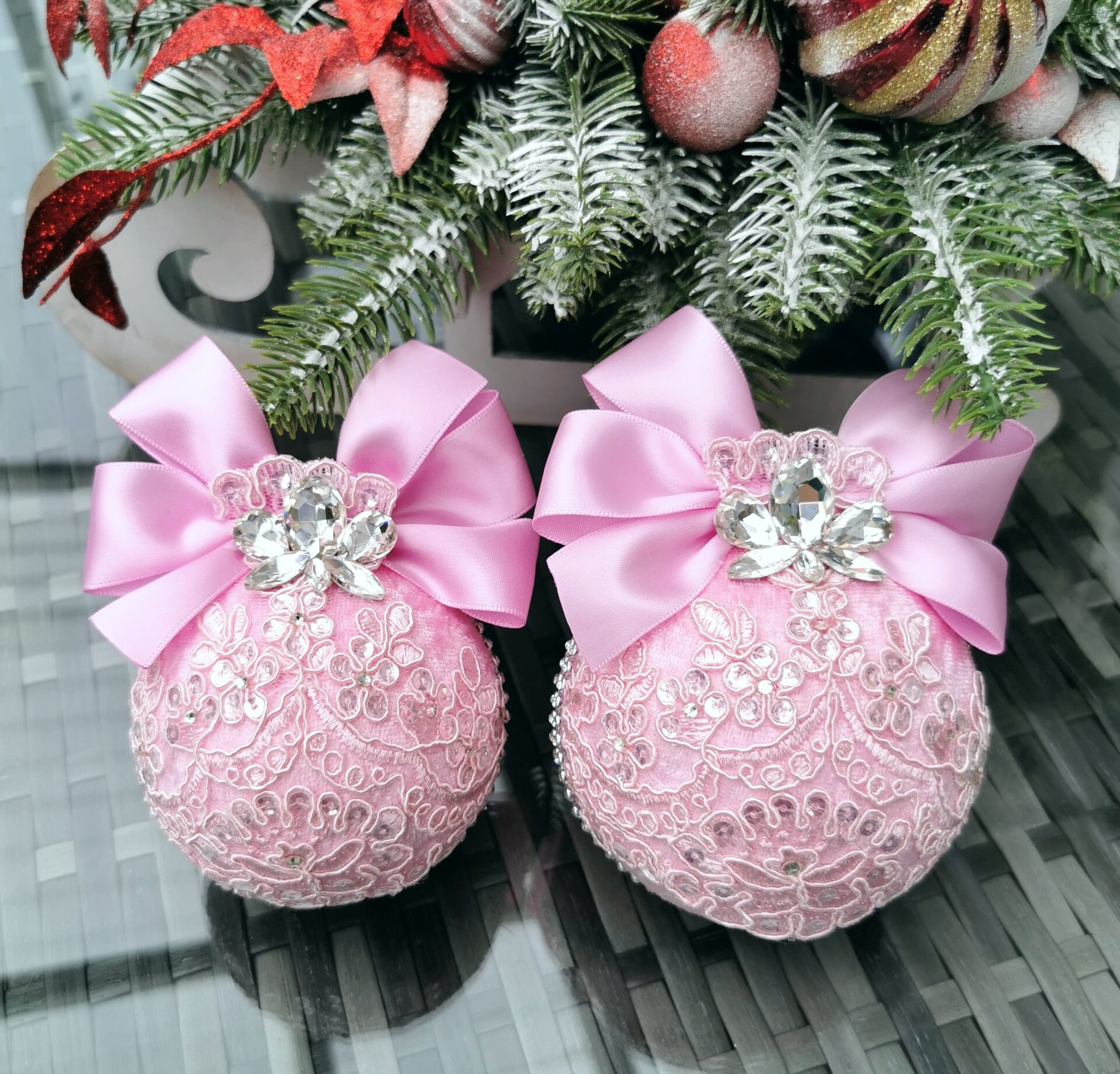 Pink Christmas ornaments