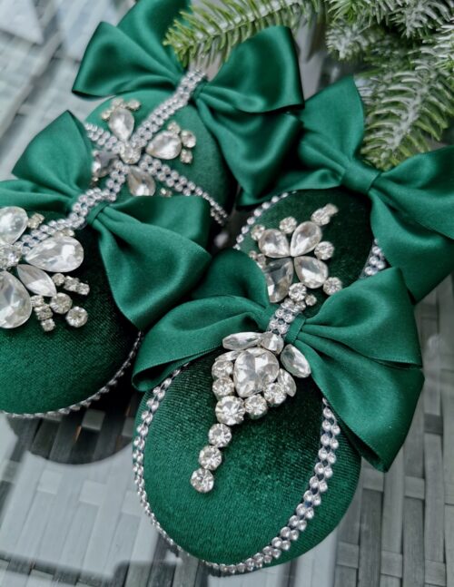 Emerald rhinestone ornaments - Image 6