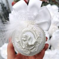 White Angel Christmas ornaments set