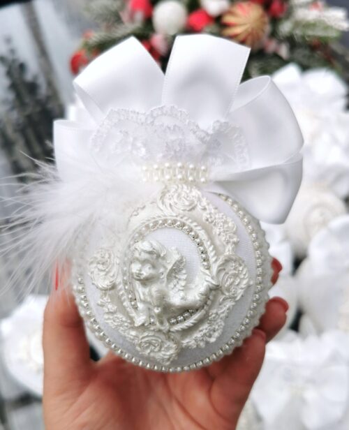 White Angel Christmas ornaments set