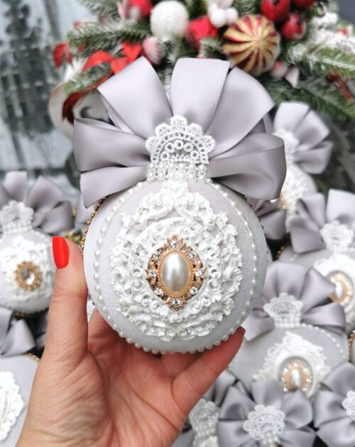 Christmas ornaments set -Grey