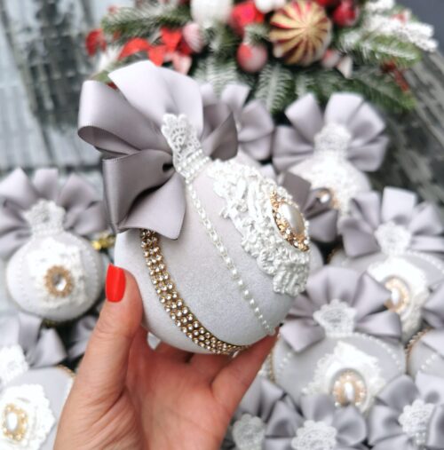 Christmas ornaments set -Grey - Image 3