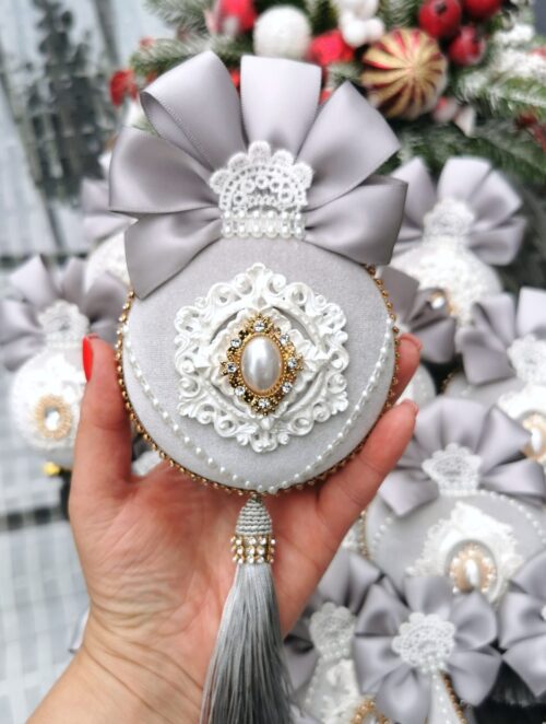 Christmas ornaments set -Grey - Image 5