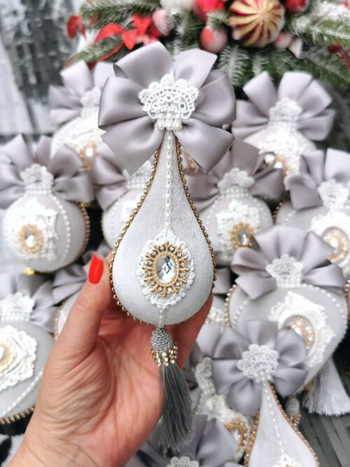 Christmas ornaments set -Grey - Image 12