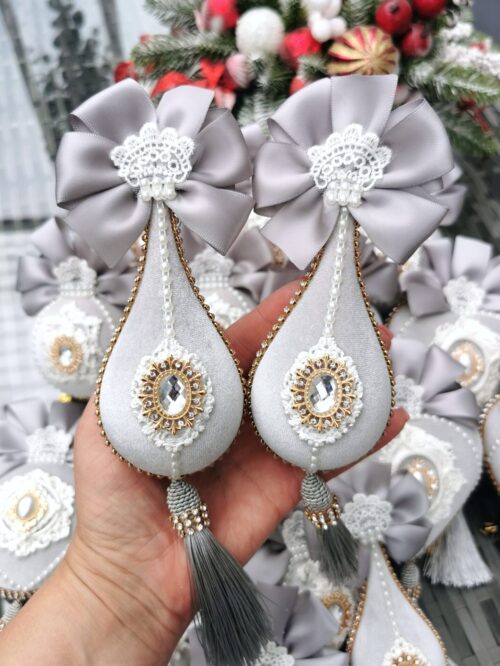 Christmas ornaments set -Grey - Image 14