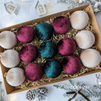 Christmas Ornaments Mix | Wine, Emerald, Beige