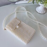 Pearl beaded bag for phone