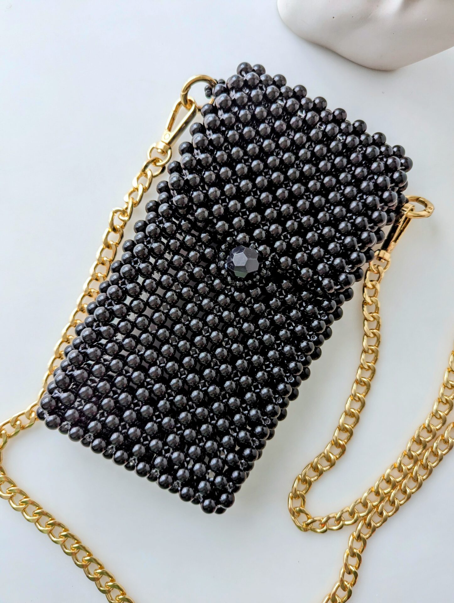 Black beaded phone bag - Image 5