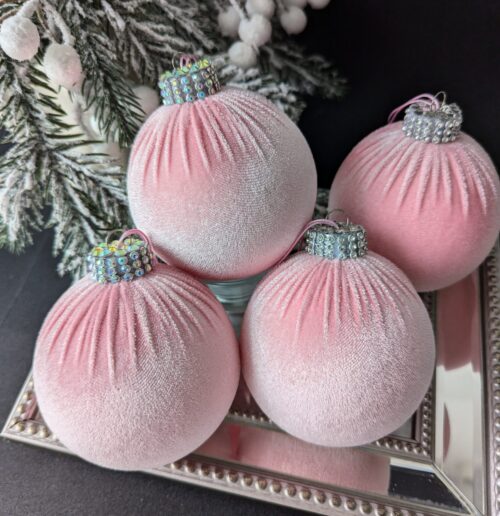 Pink Christmas tree baubles