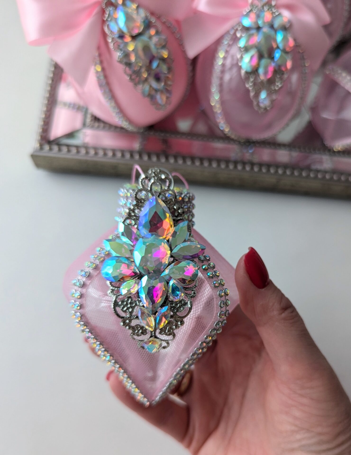 Pink Christmas baubles - Image 5