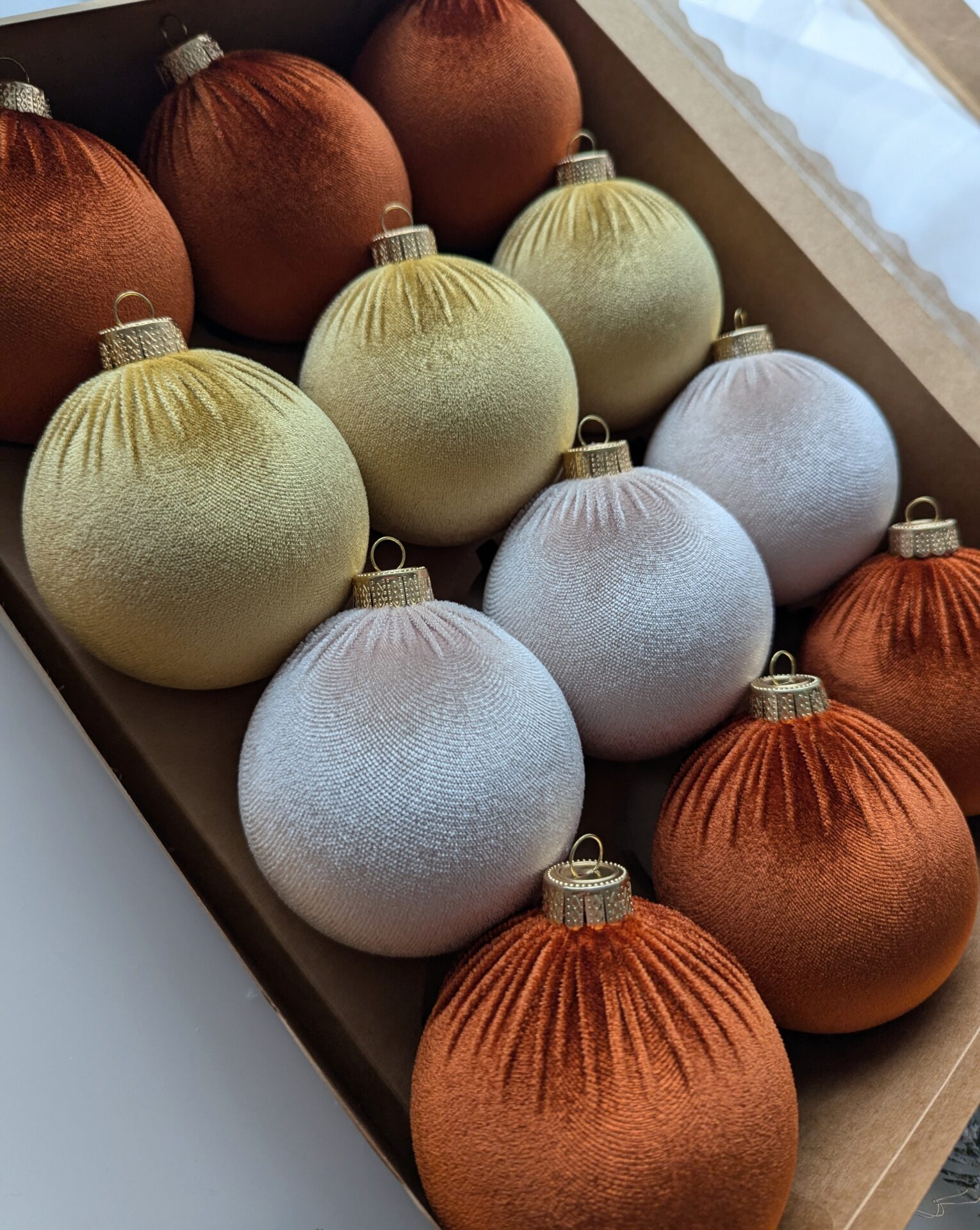 Christmas tree ornaments mix- custard/cream/rustic - Image 3
