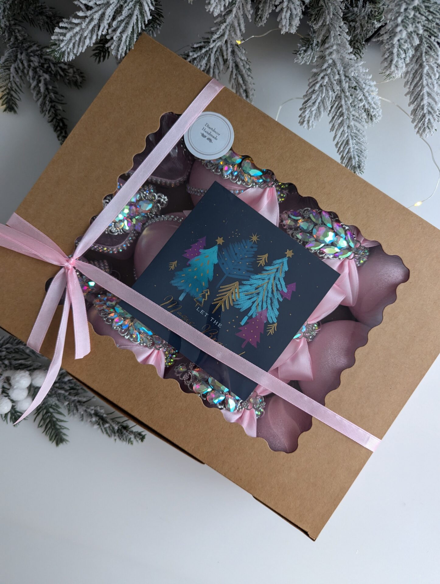 Pink Christmas baubles - Image 9