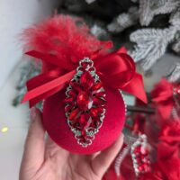 Red Christmas baubles