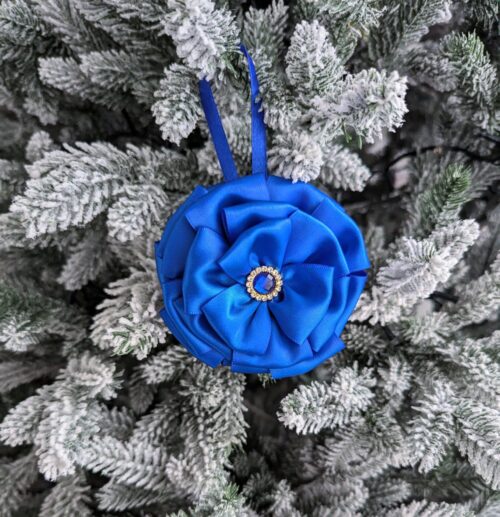 Royal blue Christmas baubles - Image 2