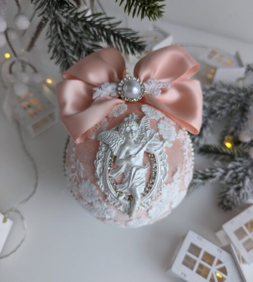Christmas ball of dark peach