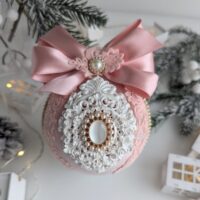 Christmas ball of blush pink