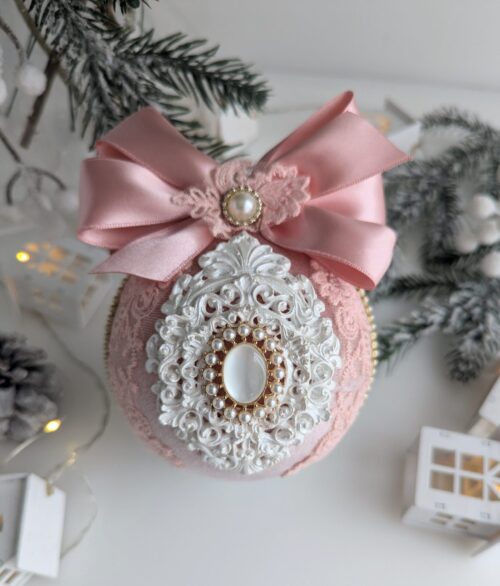 Christmas ball of blush pink